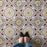 Vaudeville Porcelain Octagon Deco Diglas with Taco Azzuro Tile Matte 8