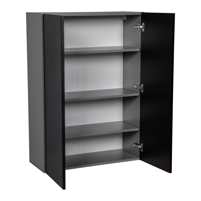 Wallkitchens Wood Black Matte Wall Cabinet Black Matte 2