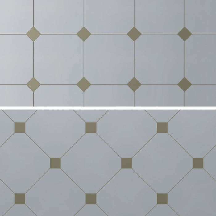 Vaudeville Porcelain Octagon Humo with Taco Oliva Tile Matte 6