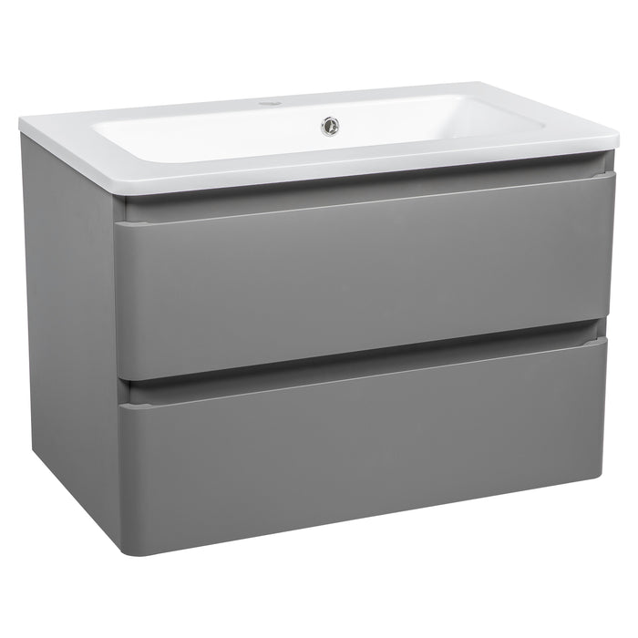 Comfort Wood Gray Matte Bathroom Vanity Gray Matte 1