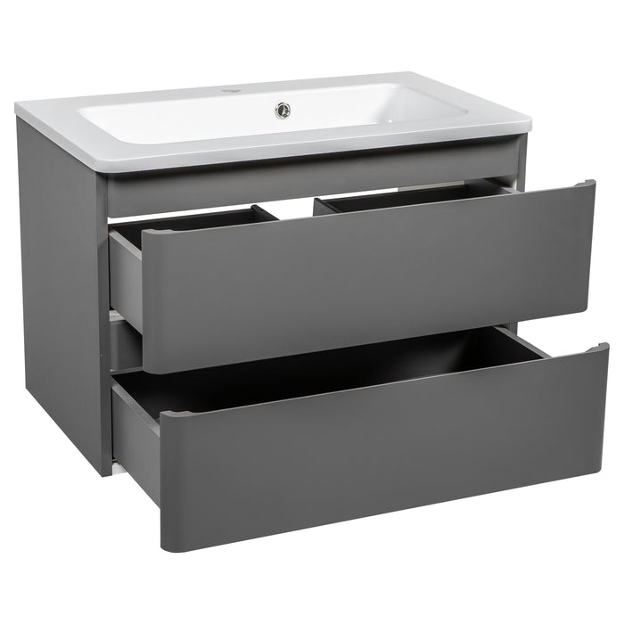 Comfort Wood Gray Matte Bathroom Vanity Gray Matte 4