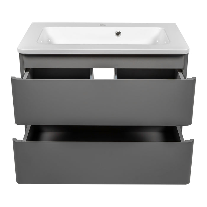 Comfort Wood Gray Matte Bathroom Vanity Gray Matte 3