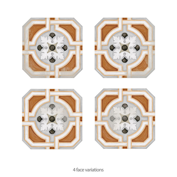 Vaudeville Porcelain Octagon Deco Zimer Tile Matte 4