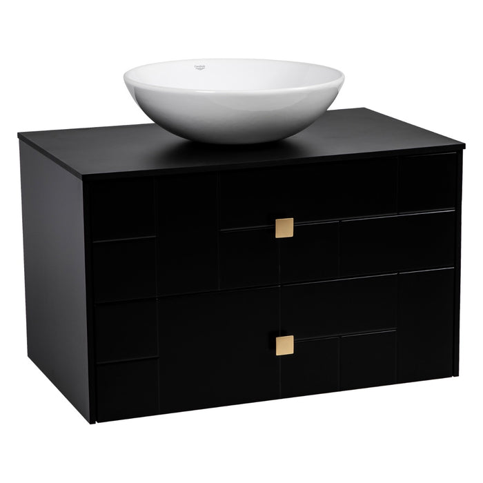 Dune Wood Black Matte Bathroom Vanity Black Matte 1