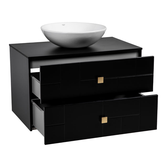 Dune Wood Black Matte Bathroom Vanity Black Matte 3