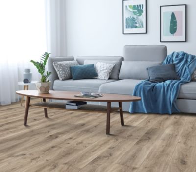 NatureTEK Plus Vestia Rocky River Oak Laminate Wood Plank Flooring - Textured