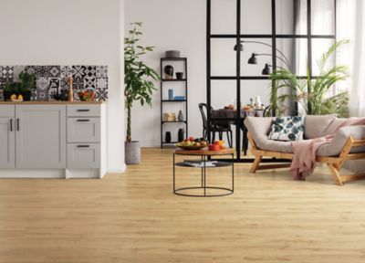 NatureTEK Plus Perdestia Wheat Oak Laminate Wood Plank Flooring - Textured