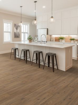 NatureTEK Premier Stellaris Eclipse Hickory Laminate Wood Plank Flooring - Textured