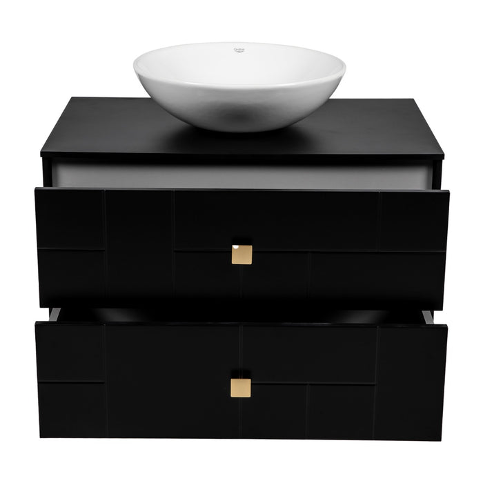 Dune Wood Black Matte Bathroom Vanity Black Matte 4