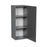Wallkitchens Wood Grey Glossy Wall Cabinet Grey Glossy 2