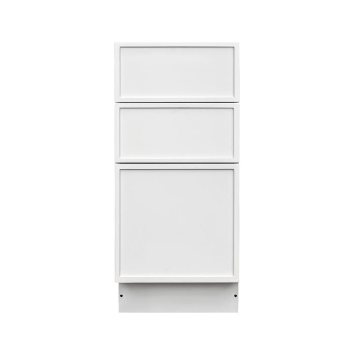 Shady White Wood Drawer Base Cabinet 3