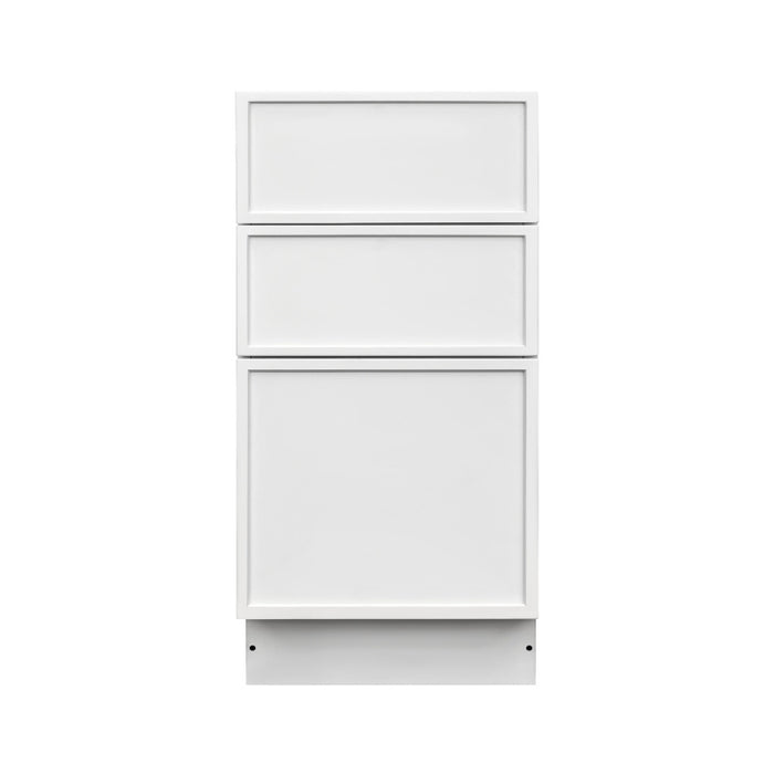 Shady White Wood Drawer Base Cabinet 3