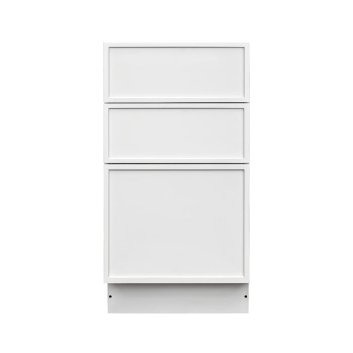 Shady White Wood Drawer Base Cabinet 3