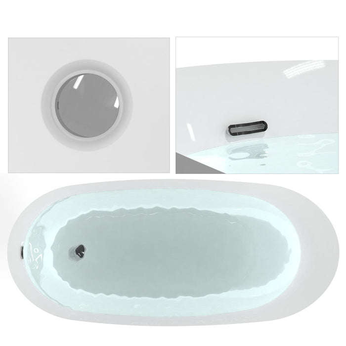 White Acrylic Bathtub
