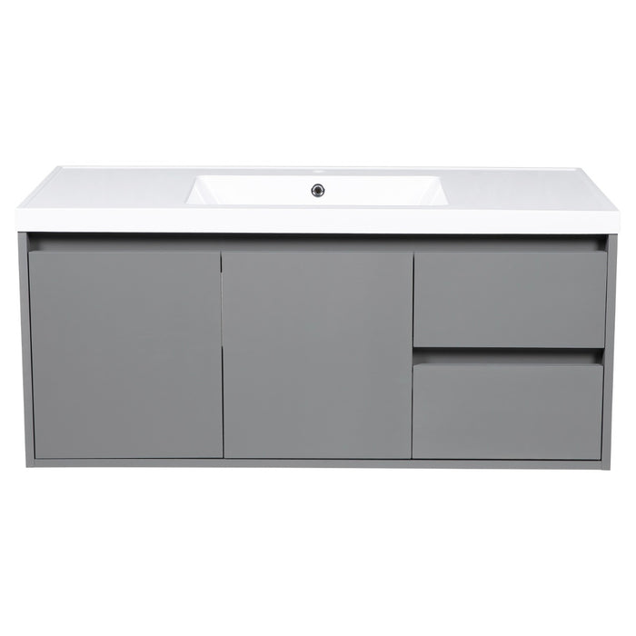 Niagara Wood Grey Matte Matte Bathroom Vanity Grey Matte Matte 2