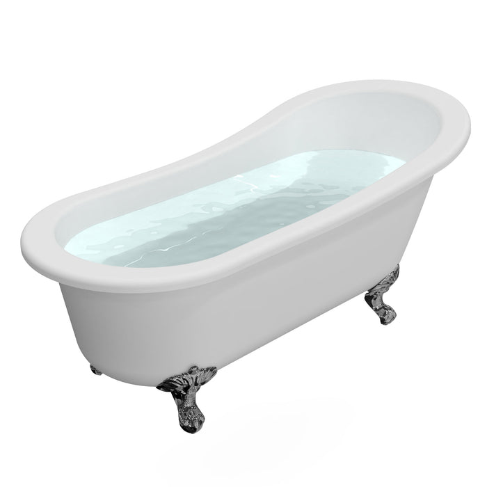 White Acrylic Bathtub