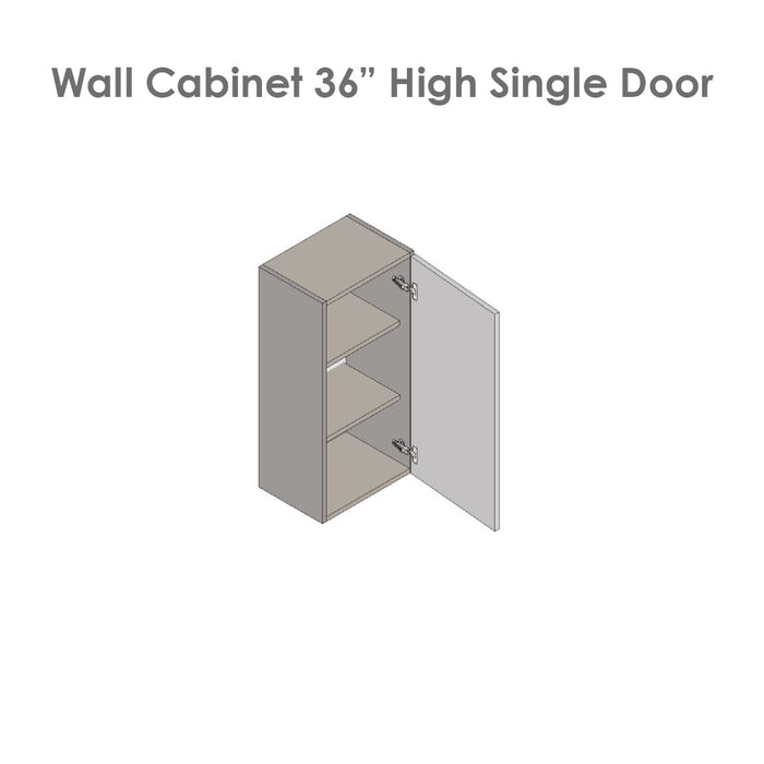 Wallkitchens Wood Grey  Wall Cabinet Grey 3
