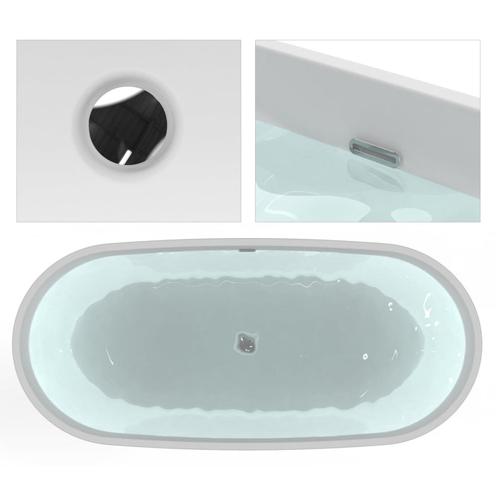 White Acrylic Bathtub