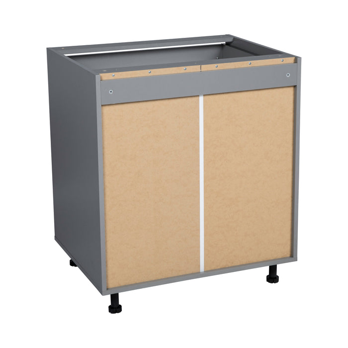 Wallkitchens Wood Grey Glossy Base Cabinet Grey Glossy 3
