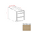 Slim Shaker Style Wood White Oak Drawer Base Cabinet White Oak 1