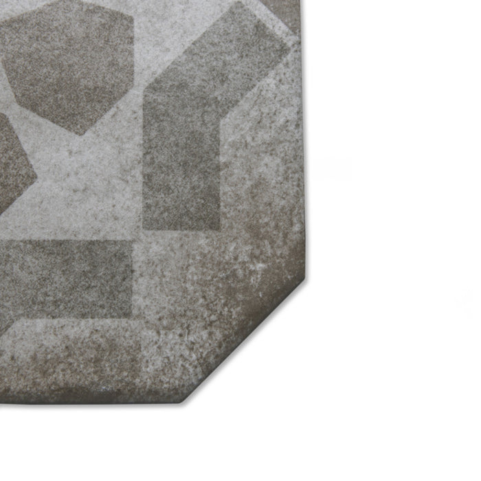 Laverton Porcelain Octagon Deco Sombra with Grafito Tile Matte 12