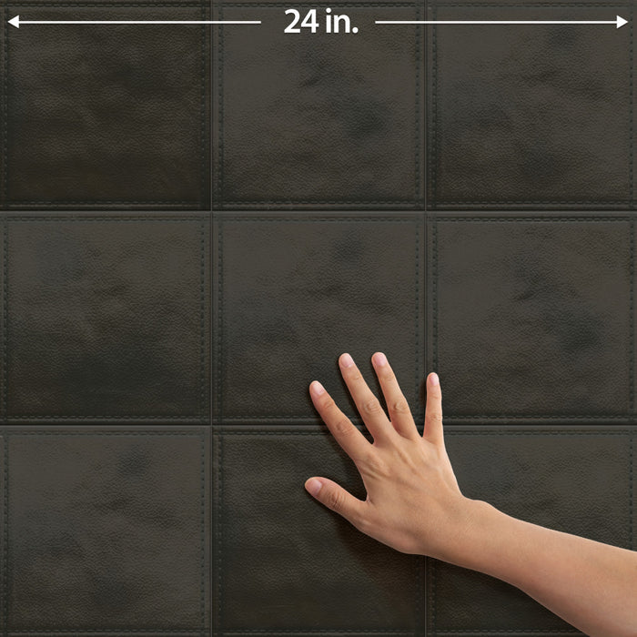 Saddle Ceramic Tanned Black Tile Satin 8