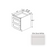 Slim Shaker Style Wood Dove White Vanity Drawer Base Dove White 1
