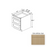 Slim Shaker Style Wood White Oak Vanity Drawer Base White Oak 1