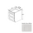 Double Shaker Style Wood Dove White Vanity Drawer Base Dove White 1