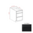 Slim Shaker Style Wood Iron Black Vanity Drawer Base Iron Black 1