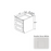 Double Shaker Style Wood Dove White Vanity Drawer Base Dove White 1