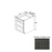 Double Shaker Style Wood Smokey Gray Vanity Drawer Base Smokey Gray 1