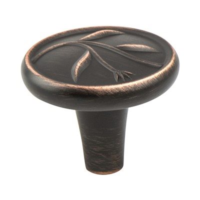 Art Nouveau Zinc Verona Bronze Cabinet Knob  1