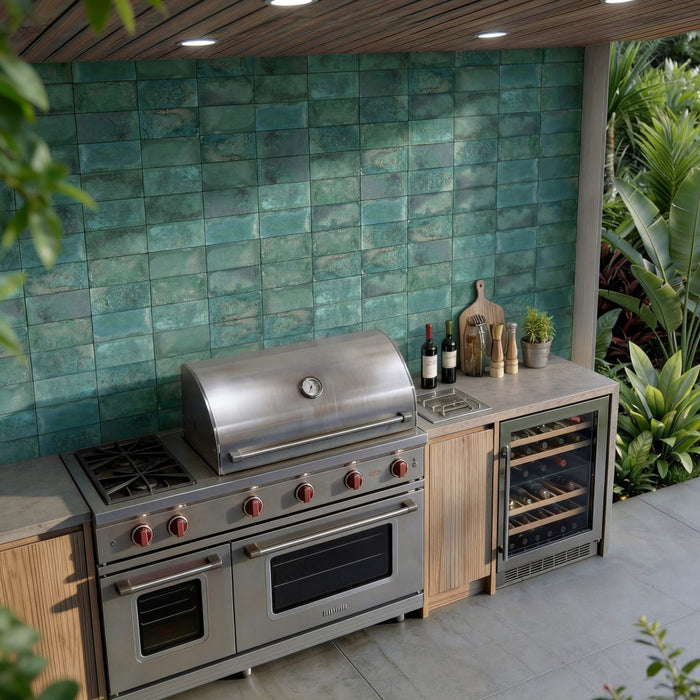 Atelier Porcelain Volcan Green Tile Mixed 8