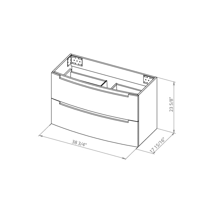 Delux Wood Blue Matte Bathroom Vanity Blue Matte 7