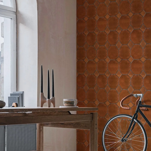 Via Tile Satin Terracotta