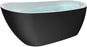 White / Matte Black Acrylic Bathtub