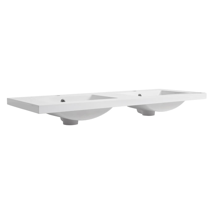 Resin White Bathroom Sink White 2