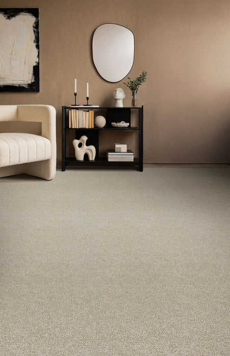Rock Solid I Polyester Cream 580 Carpet Textured 2