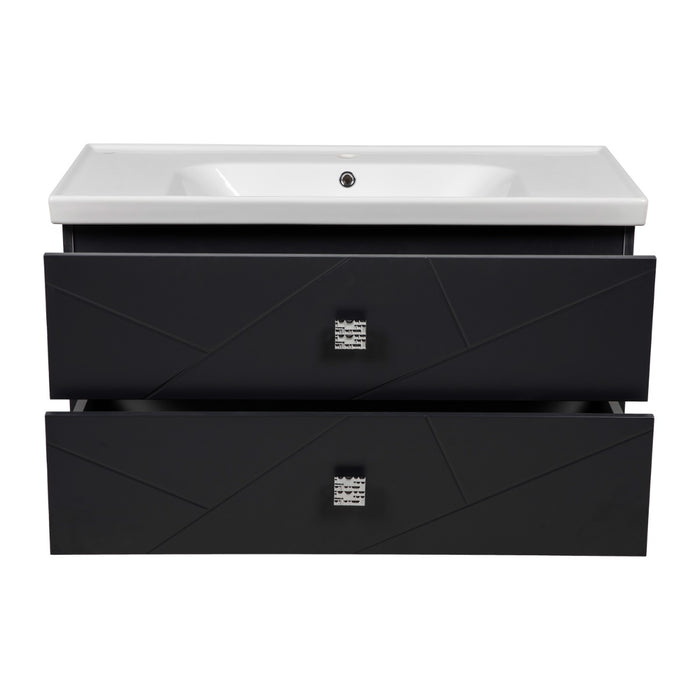 Picasso Wood Anthracite Matte Bathroom Vanity Anthracite Matte 4