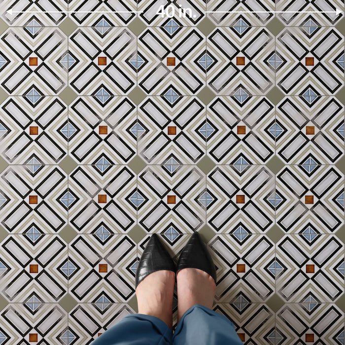 Vaudeville Porcelain Octagon Deco Ritter Tile Matte 6