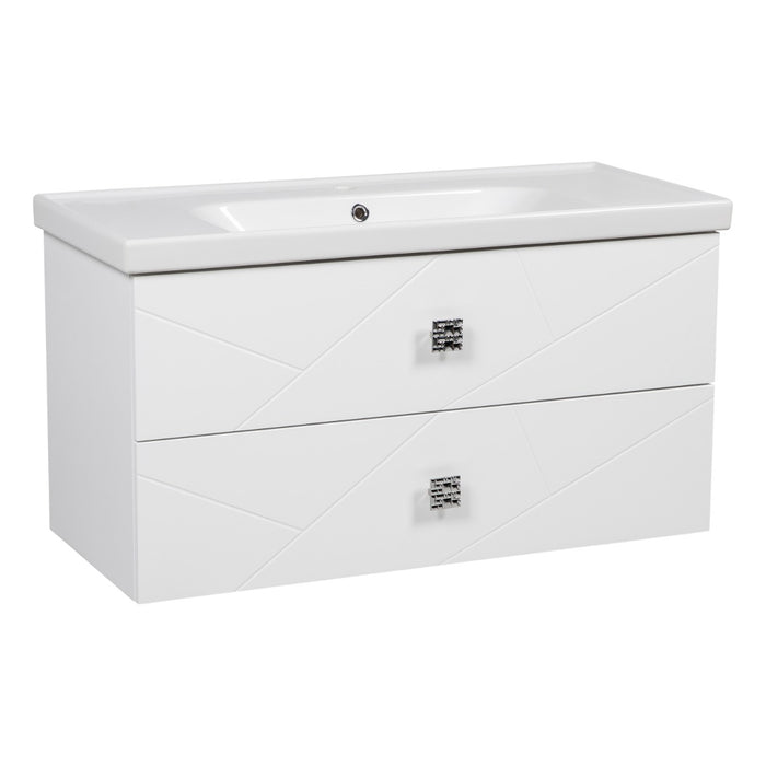 Picasso Wood White Matte Bathroom Vanity White Matte 1