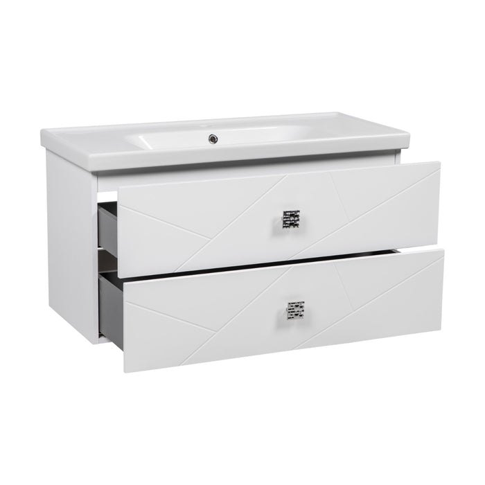 Picasso Wood White Matte Bathroom Vanity White Matte 3