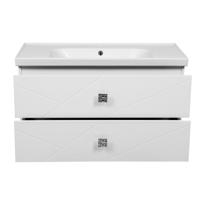 Picasso Wood White Matte Bathroom Vanity White Matte 4