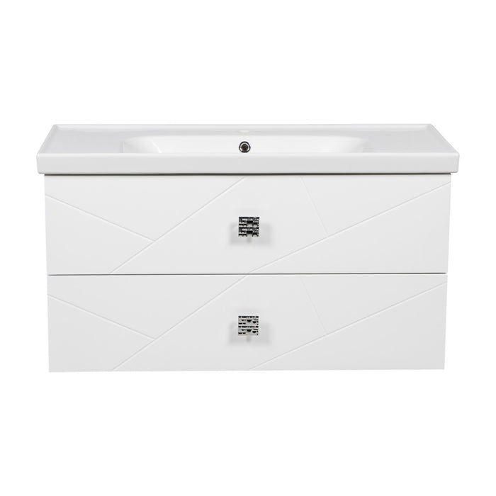 Picasso Wood White Matte Bathroom Vanity White Matte 5