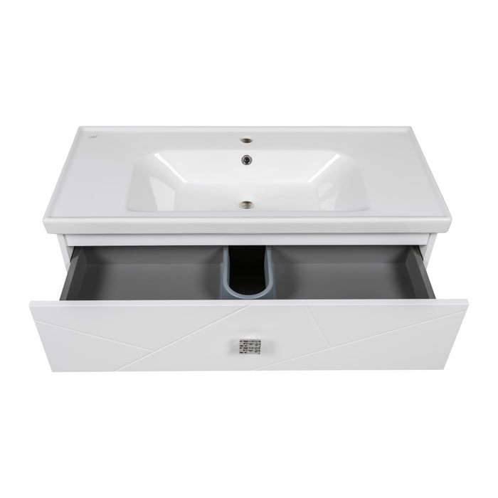 Picasso Wood White Matte Bathroom Vanity White Matte 6