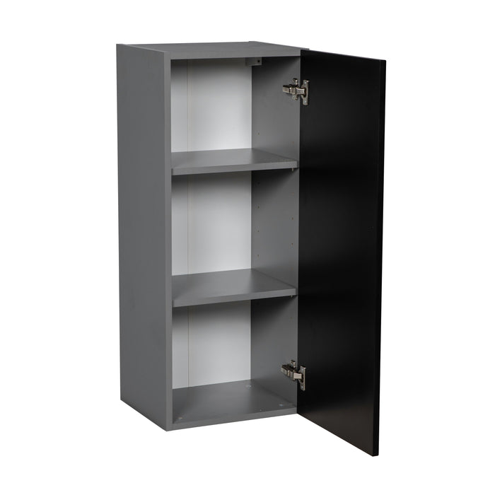 Wallkitchens Wood Black Matte Wall Cabinet Black Matte 2