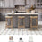 Vaudeville Porcelain Octagon Nacar with Taco Antracita Tile Matte 5