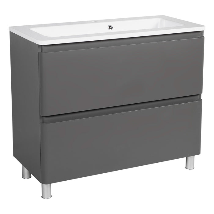 Comfort Wood Gray Matte Bathroom Vanity Gray Matte 1
