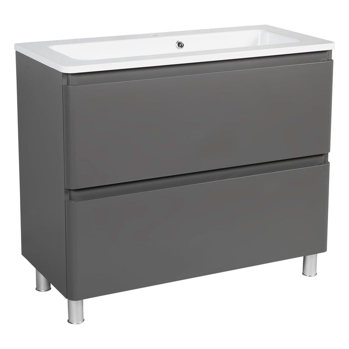 Comfort Wood Gray Matte Bathroom Vanity Gray Matte 1